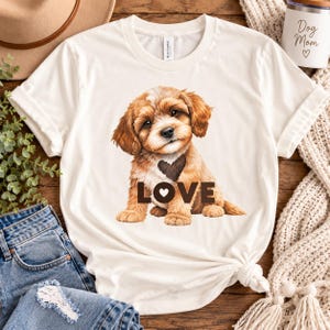 Cavapoo T-Shirt: Bella Canvas Tee, Dog Lover Gift