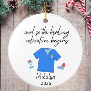 Personalized Nurse Graduation Ornament: Healing Adventure Keepsake