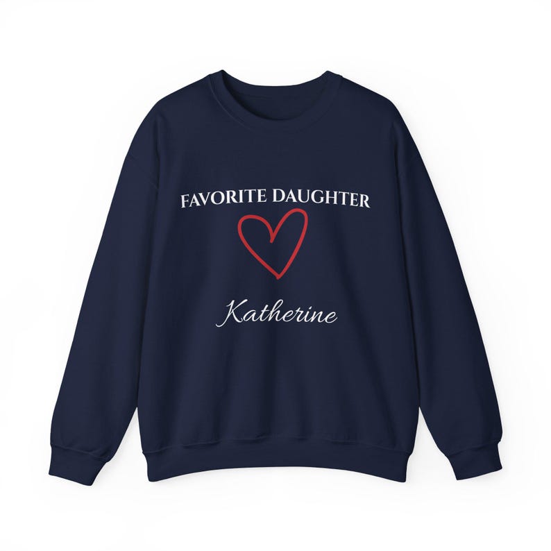 Favorite Daughter Sweatshirt, Custom Name Daughter Crewneck, Funny Gift from Mom or Dad imagen 8