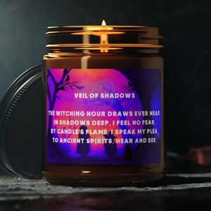 Witching Hour Candle: Vegan Soy Wax, Halloween Decor