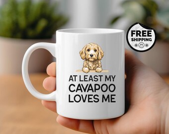 Cavapoo Mug , Ceramic Coffee Cup, Gifs for Dog Lovers