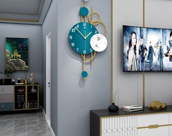 Reloj de pared vanguardista hecho a mano: decoración de arte abstracto moderno