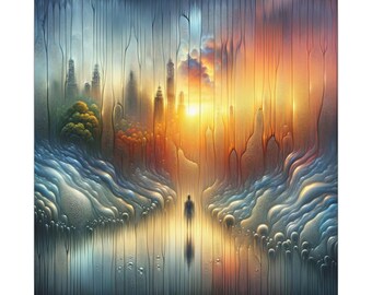 Susurros a través del cristal - Lienzo