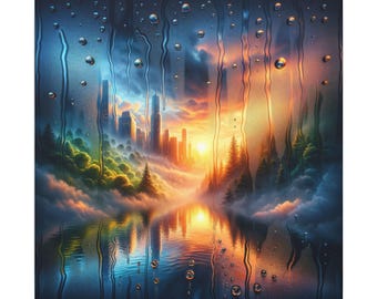 A través de la neblina - Lienzo