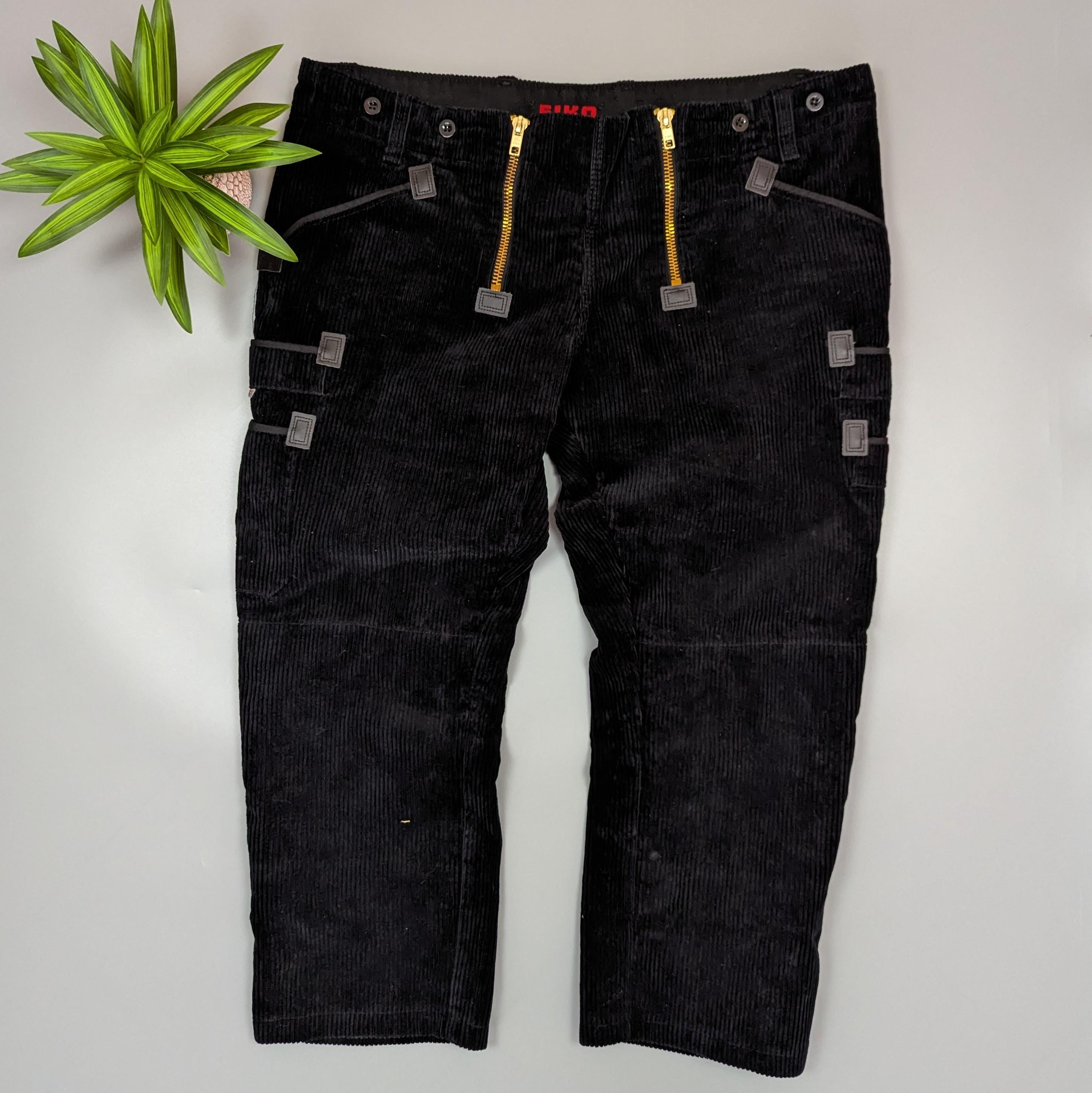 Vintage Double Zipper Corduroy Pants - Etsy