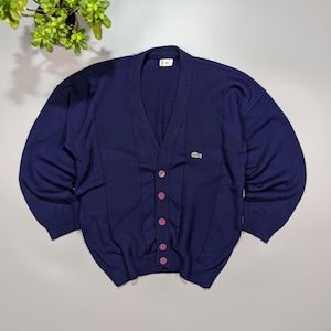 Vintage 1980s Lacoste Club USA NAVY Blue Button Unisex