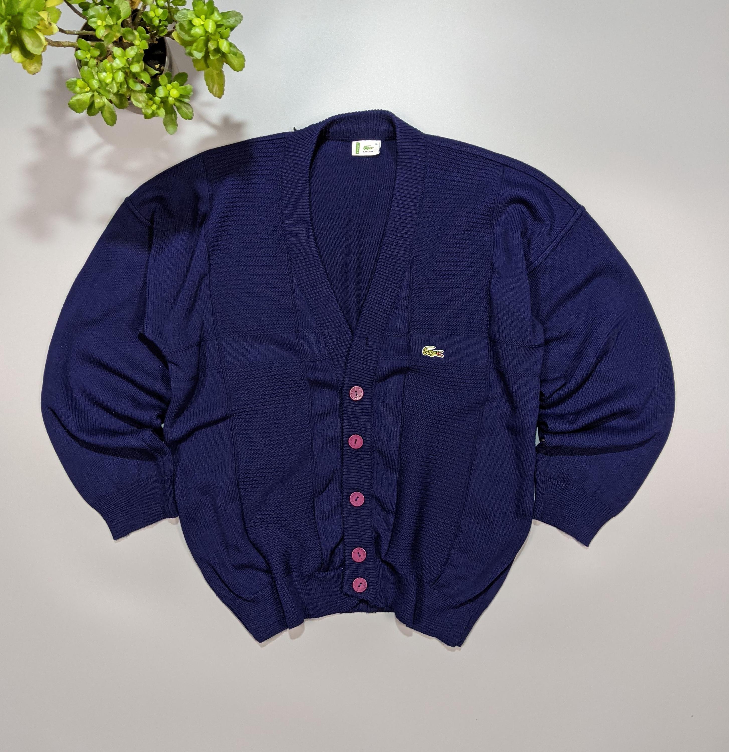 Lacoste Vintage Cardigan - Etsy Hong Kong