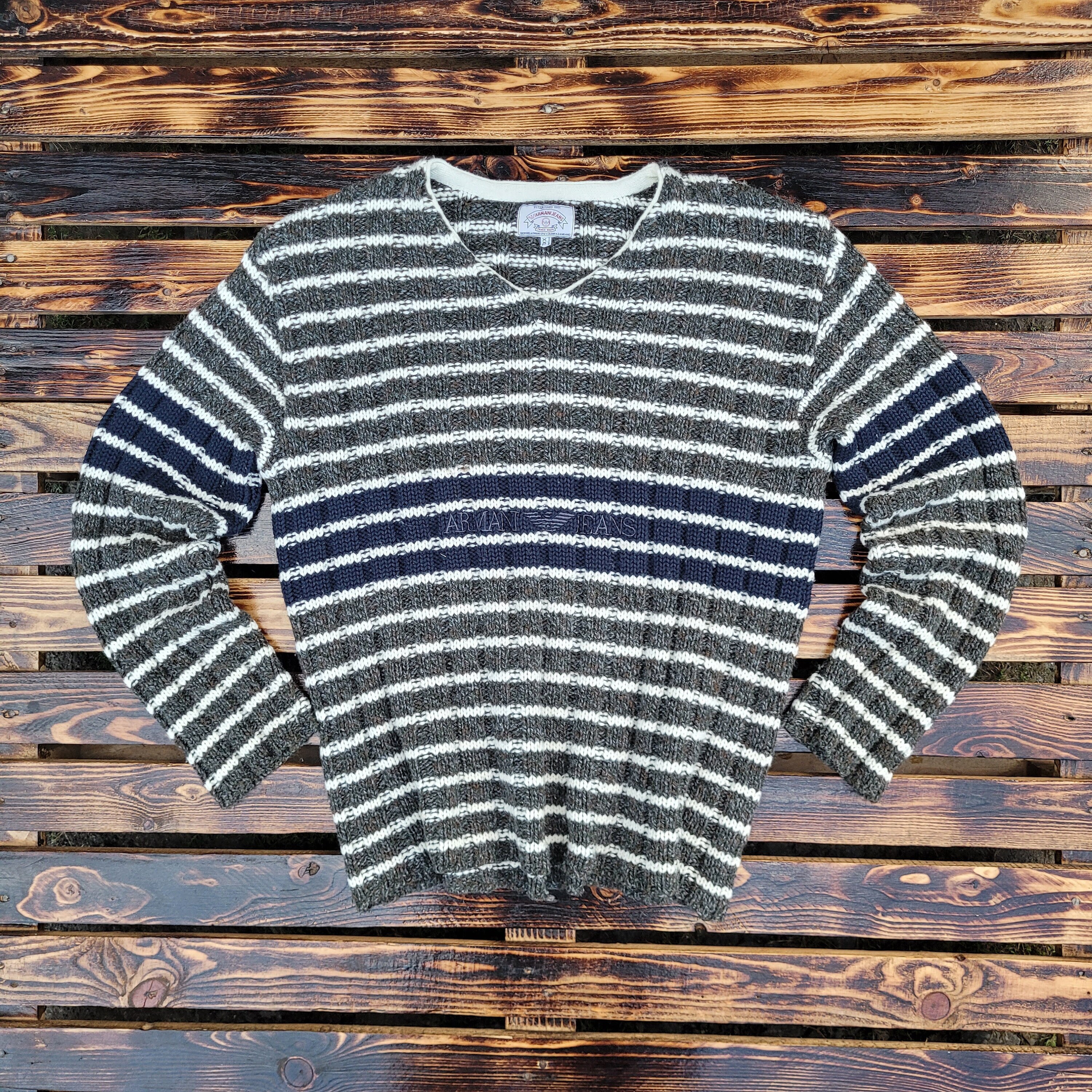 Armani Jeans Pullover 90s - Etsy