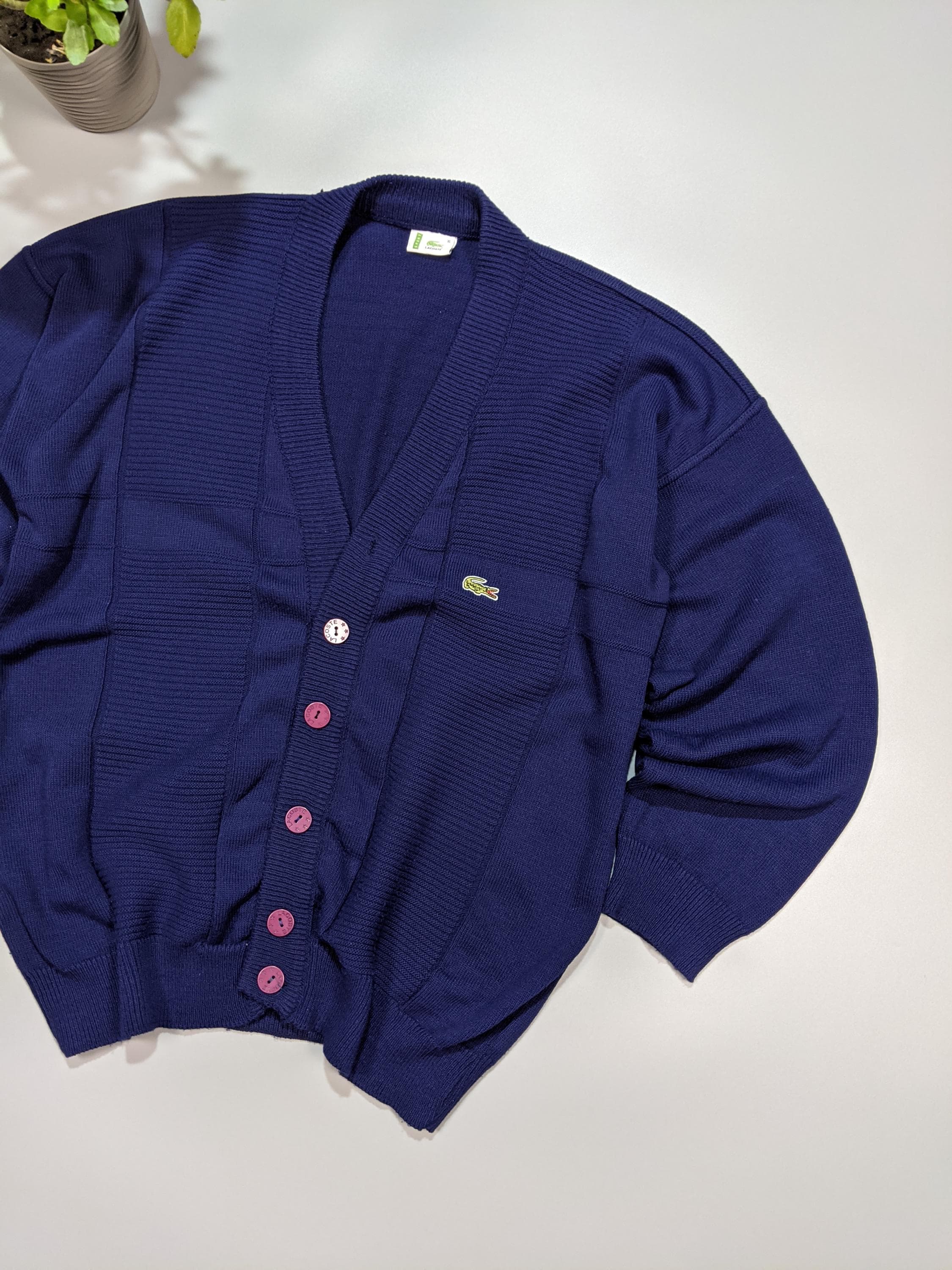 80s-90s usa製 LACOSTE blue knit cardigan 80s-90s usa製 LACOSTE blue knit cardigan 80s-90s usa製 LACOSTE