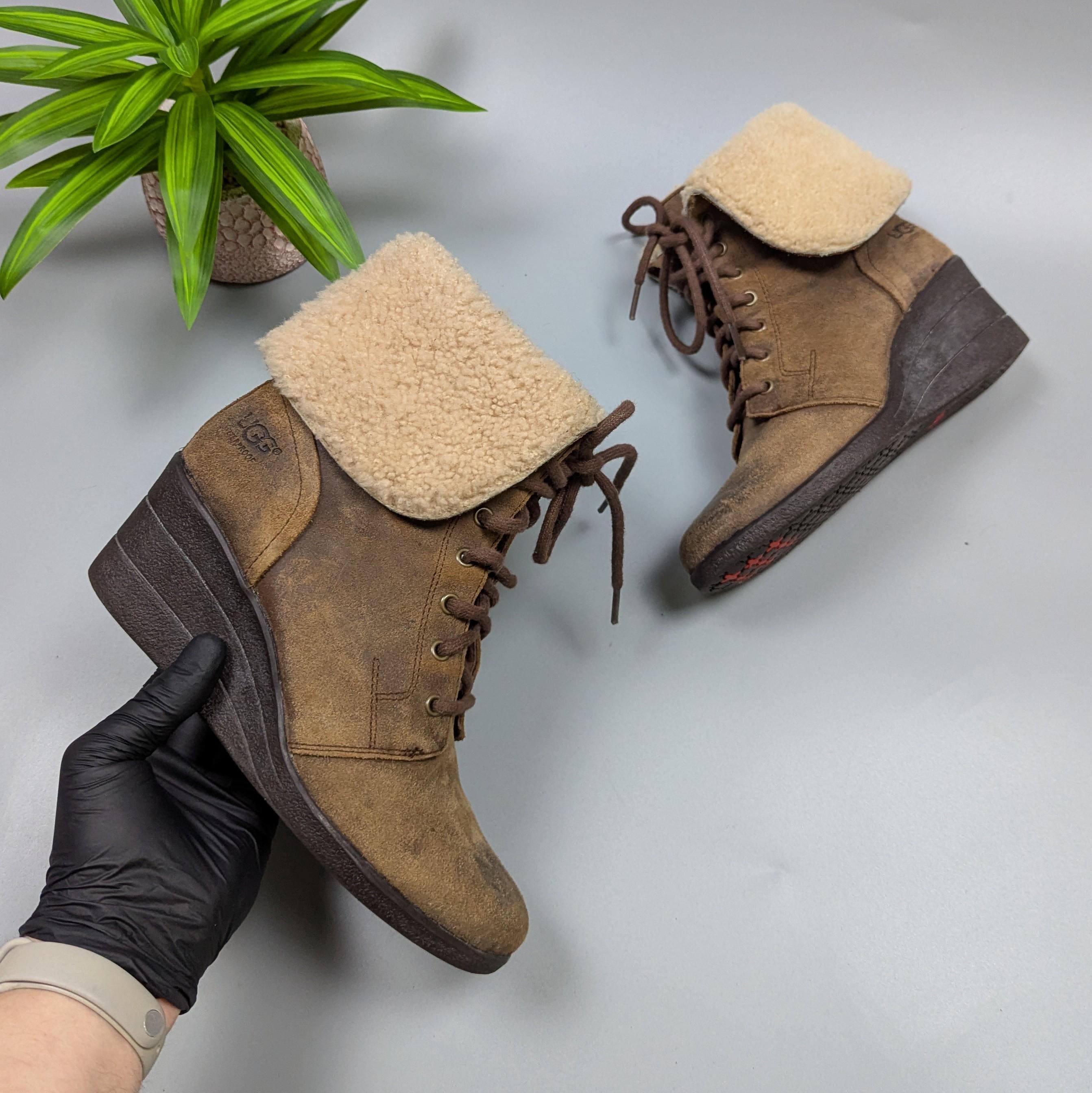 Lace up Ugg Boots - Etsy