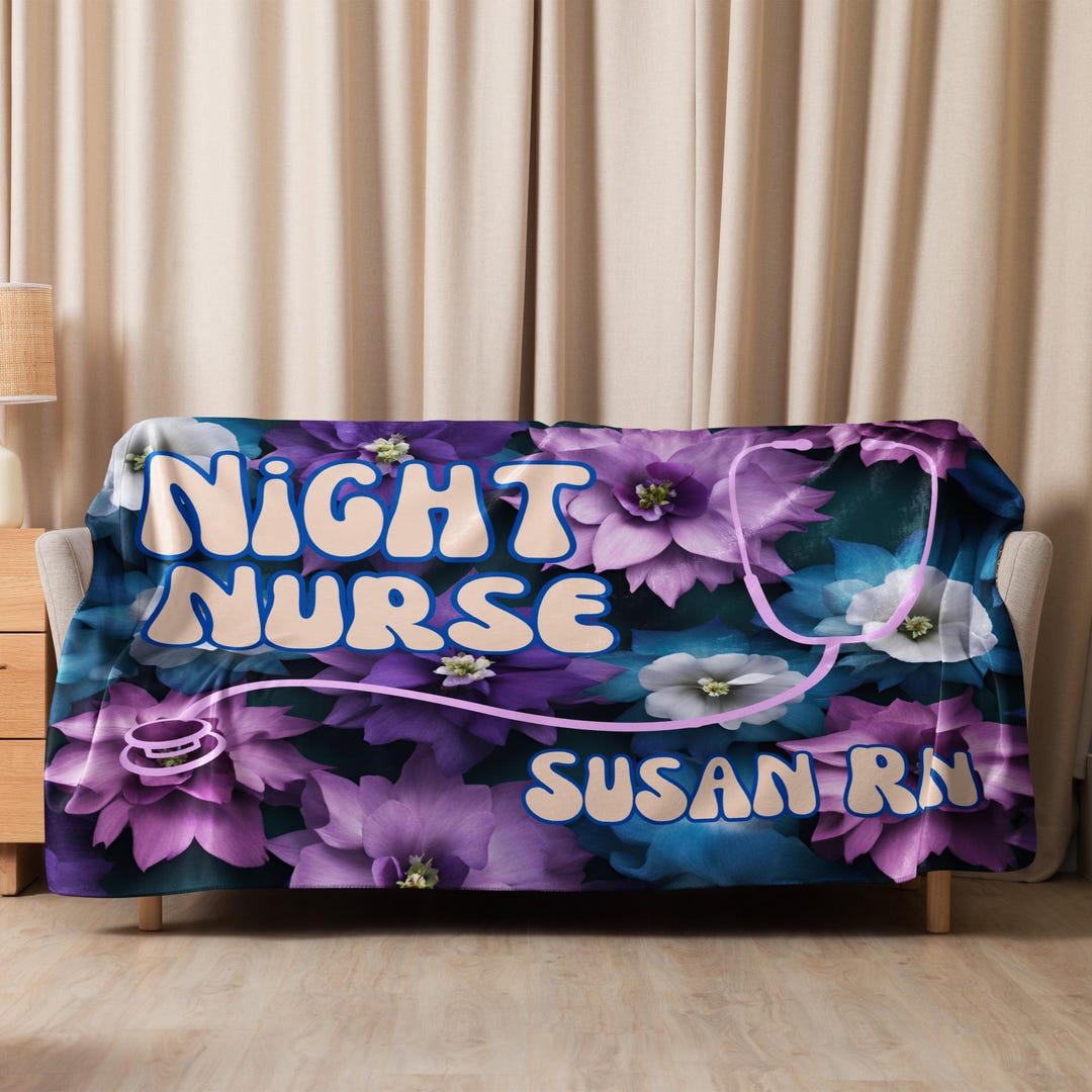 Personalized US Healthcare Worker Fleece Throw Blanket & Quilt - Gift Idea To CNA