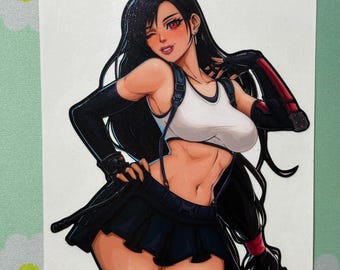 13 cm Vinyl Sticker (13 cm) - Final Fantasy Tifa