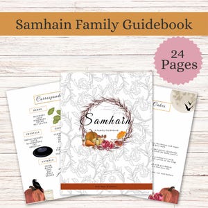 Samhain Family Guidebook - Sabbat Printable - Witchcraft Book of Shadows Pages - Wheel of the Year