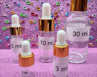 DROPPER Bottles for Perfume Oils, Fragrances, Bath & Body