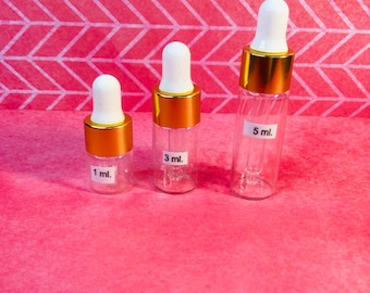 Dropper Bottles, Designer Type Fragrance Oils, Alcohol Free