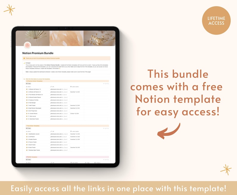 50+ Notion Templates Bundle PLR Planner Bundle Notion Resell Rights Aesthetic Notion Dashboard Productivity Kit Private Label Rights image 8