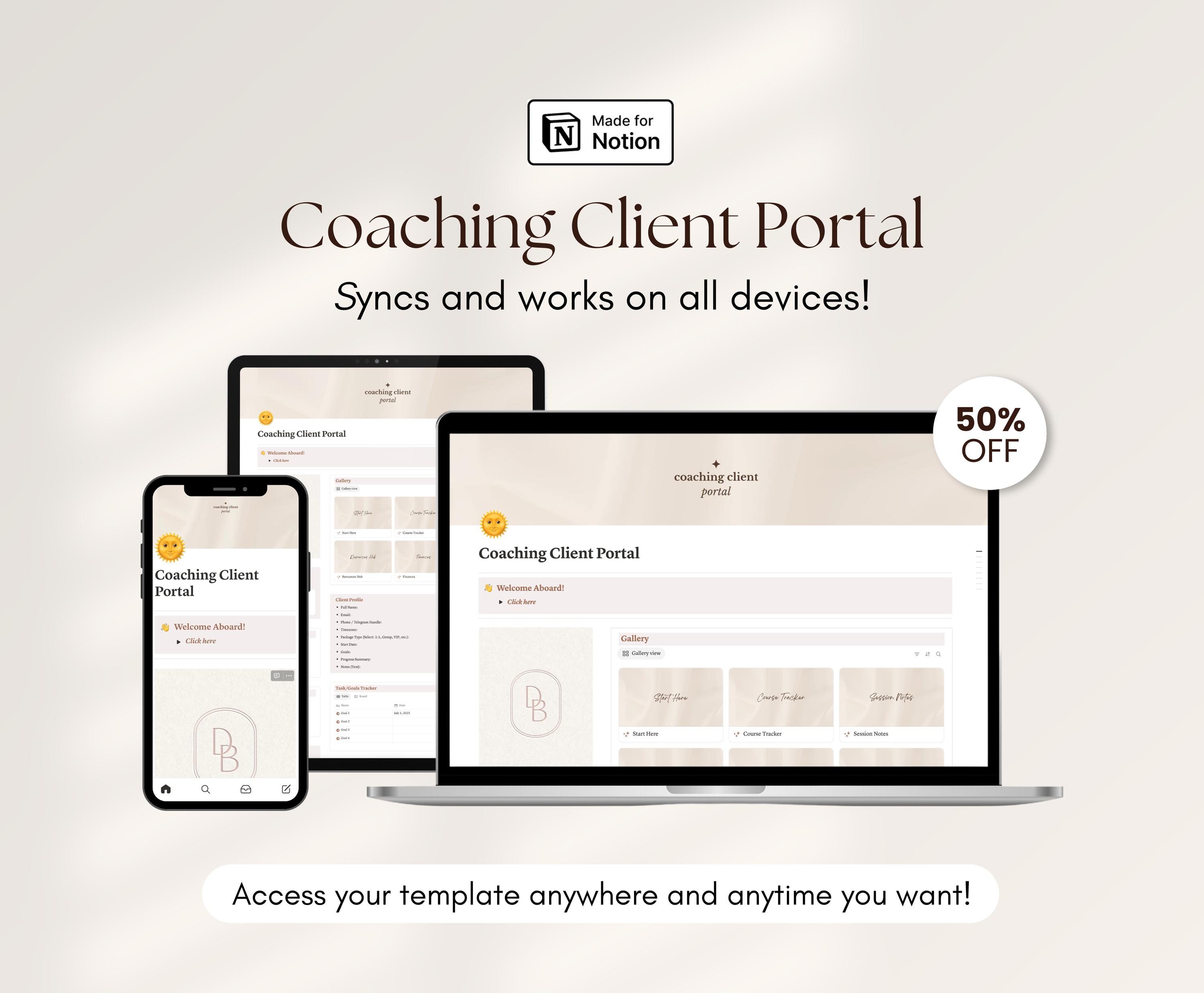 Notion Template Client Portal for Coaches and Freelancers Client ...