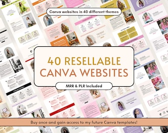 Canva Website Templates Bundle Social Media Manager Portfolio UGC Creator Portfolio Virtual Assistant Portfolio MRR PLR Resale Rights