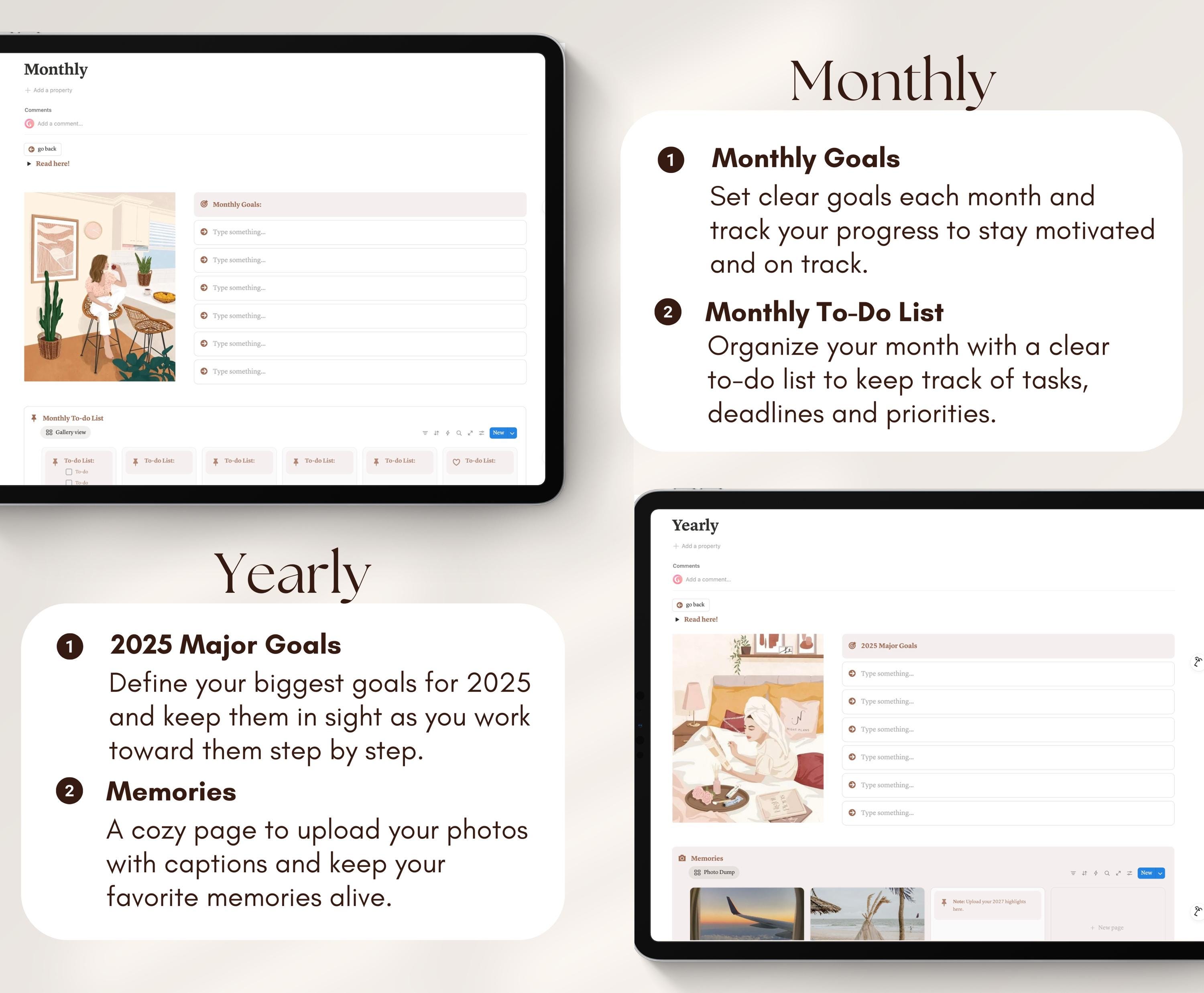 Notion Template All in One Life Planner Aesthetic Notion Dashboard ...