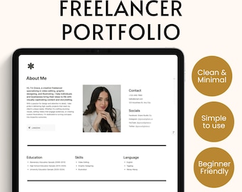 Aesthetic Freelance Portfolio Notion Template for ADHD Freelancer Planner Portfolio Template Notion Business Design Portfolio to Win Client