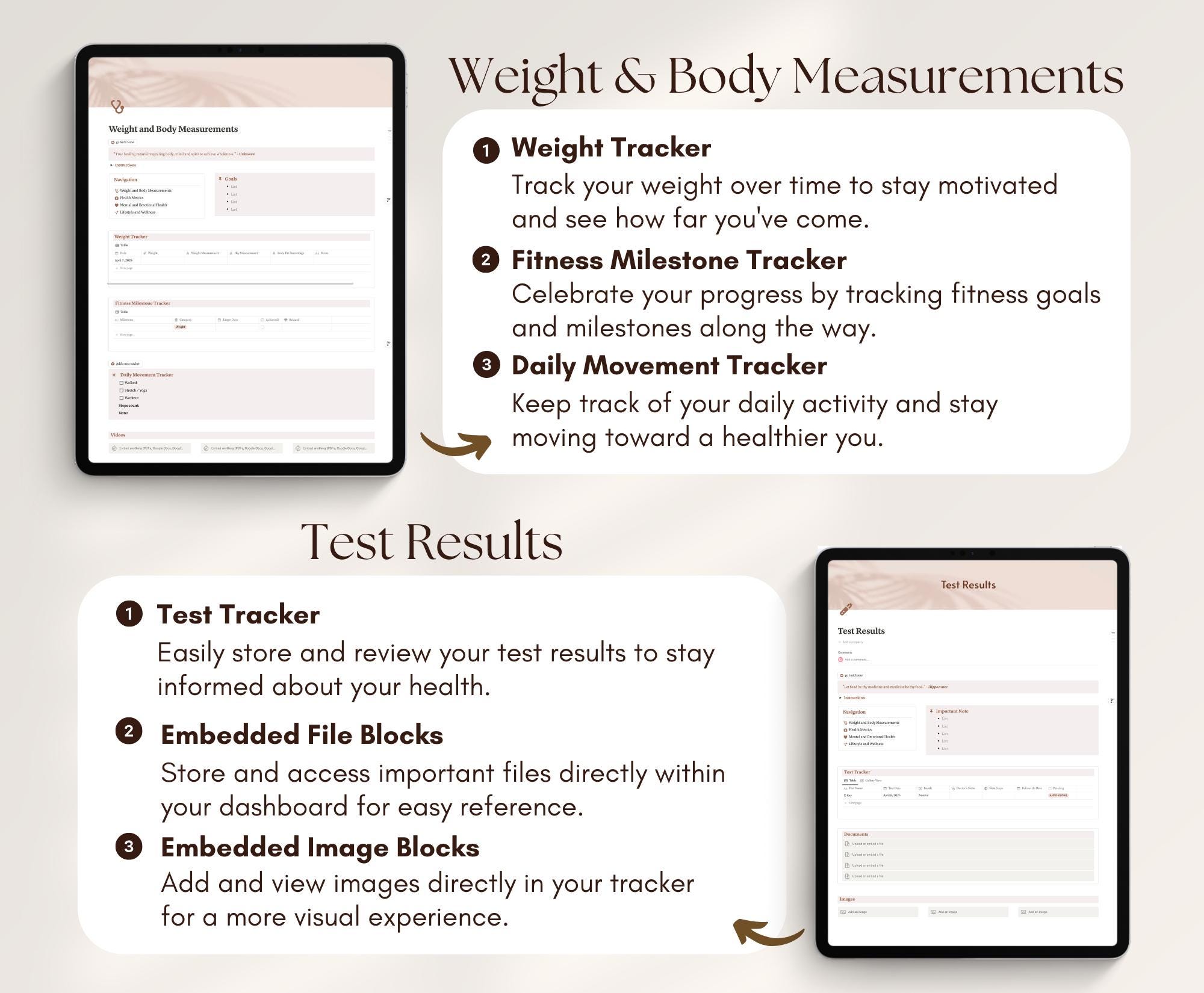Medical Health Tracker Notion Template ADHD Health Planner Symptom Log ...