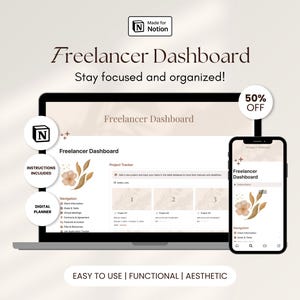 Modello Notion per freelancer per il sistema di gestione dei progetti aziendali basato sui servizi Notion CRM Client Tracker e Client Management Workspace