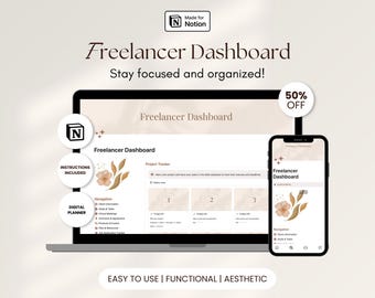 Freelancer Notion Template for Service Based Business Project Management System Notion CRM Client Tracker and Client Management Workspace