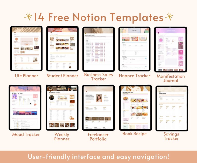 50+ Notion Templates Bundle PLR Planner Bundle Notion Resell Rights Aesthetic Notion Dashboard Productivity Kit Private Label Rights image 4