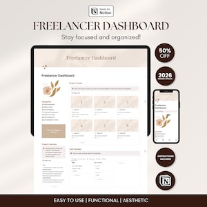 Plantilla de Notion para freelancers para el sistema de gestión de proyectos empresariales de servicios. Notion CRM: seguimiento de clientes y espacio de gestión de clientes.