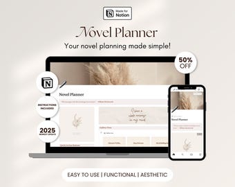 Notion Novel Planner Template for Writers Character Profiles Worldbuilding Author Planner Story Plotting Novel Outline Notion Dashboard
