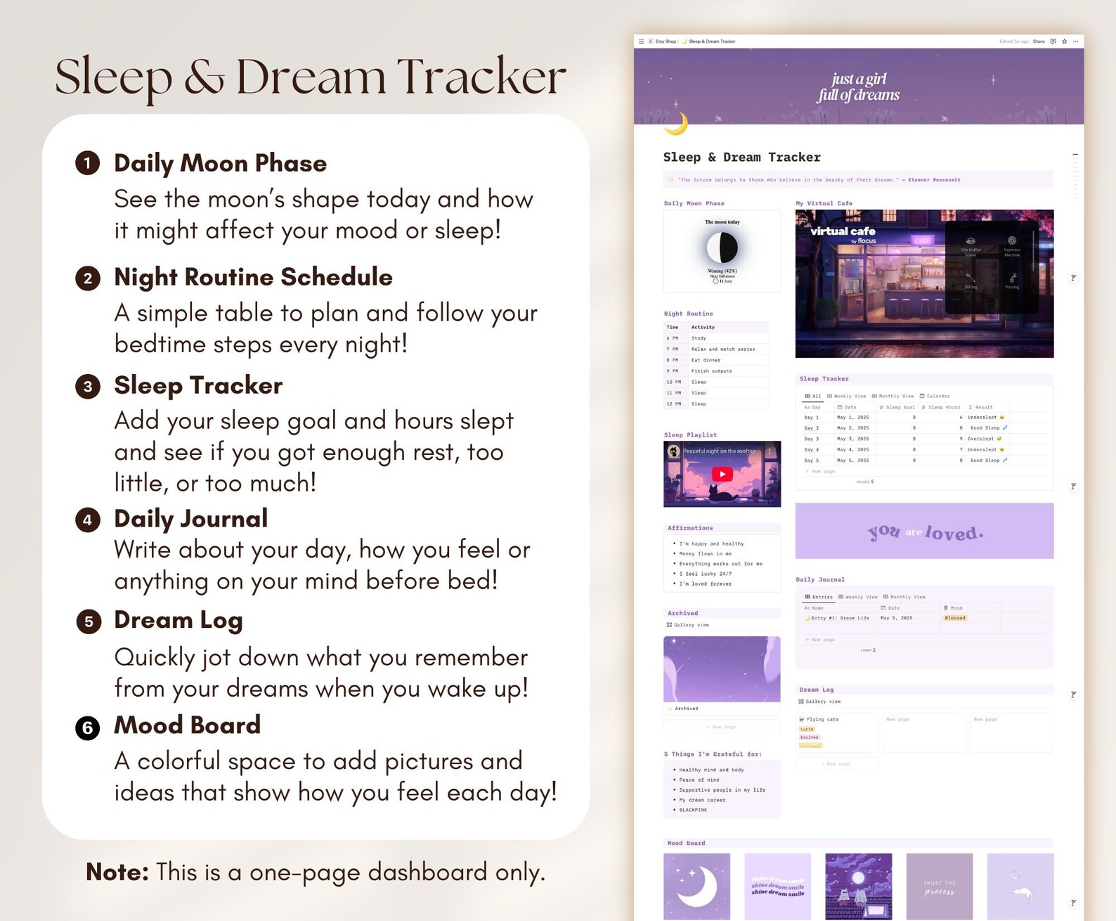Ultimate Notion Sleep Tracker Template With Lucid Dream Journal Dream ...