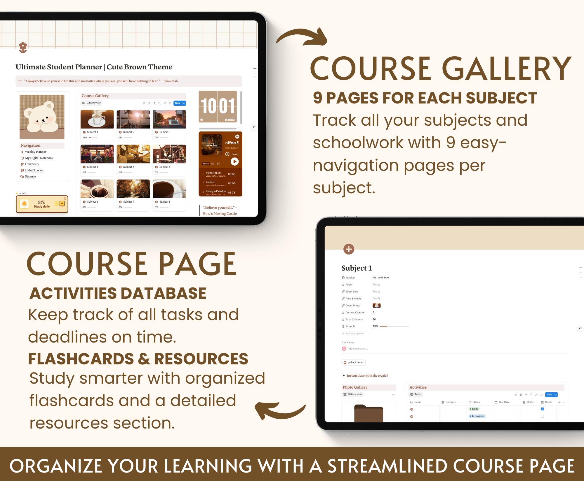 2026 Notion Student Planner All in One Template College Dashboard ...