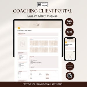 Notion Template Client Portal for Coaches and Freelancers Client Onboarding Dashboard Project Organizer Notion Design for Business