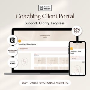 Notion Template Client Portal for Coaches and Freelancers Client Onboarding Dashboard Project Organizer Notion Design for Business