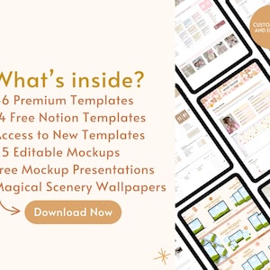 50+ Notion Templates Bundle PLR Planner Bundle Notion Resell Rights Aesthetic Notion Dashboard Productivity Kit Private Label Rights image 2