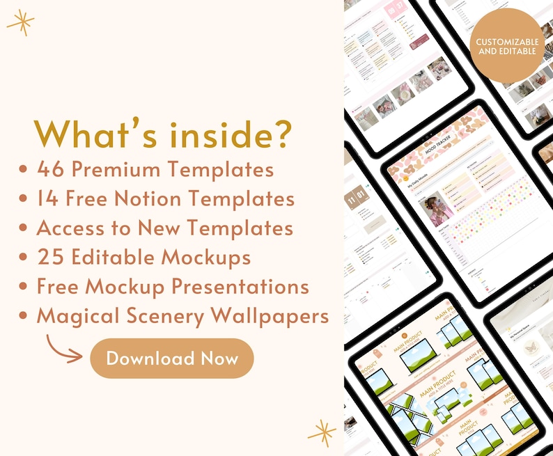 50+ Notion Templates Bundle PLR Planner Bundle Notion Resell Rights Aesthetic Notion Dashboard Productivity Kit Private Label Rights image 2