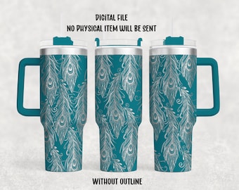 Pauwenveer 40oz Laser Digitale SVG-bestand