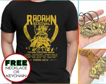 BUNDLE Radahn Festival t shirt AND talisman (necklace/keychain) | Elden Ring | Charms | Art