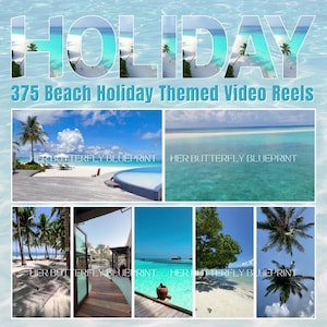 Travel Beach Resort Holiday Reels for Social Media Content Creation Aesthetic Lifestyle Stock Video Reels w/MRR