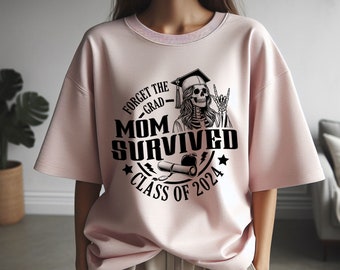 Graduation Mom Survival P Class of 2024 Humor, Funny Grad Gift for Moms, Mom Graduate Shirt Design, Senior Year PNG