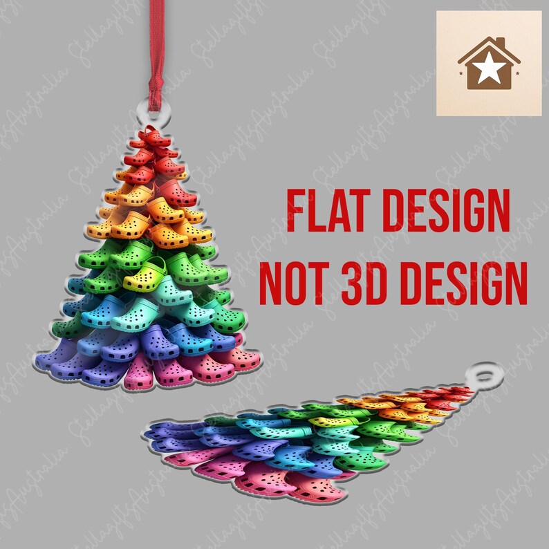 Crocin' Around the Christmas Tree Ornament, Crocs Stack Tree Ornament