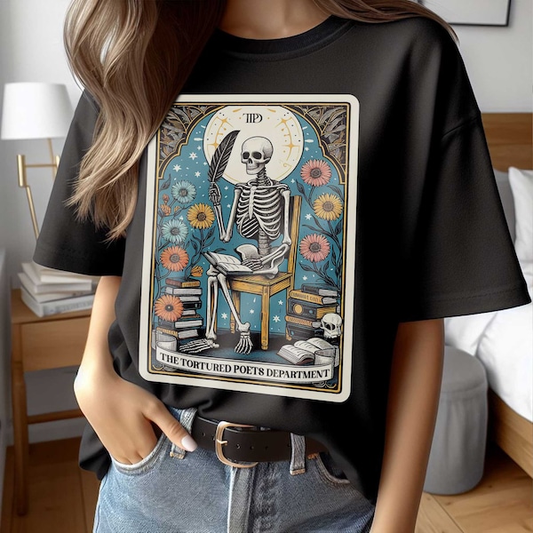 The Tortured Poets Department PNG File Digital Download, Skeleton Tarot PNG download, TTPD png file, trendy Png