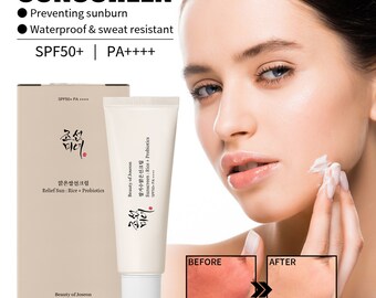 Rice Probiotic Sunscreen Refreshing Moisturizing Non-Greasy Anti-UV Whitening Skin Facial Sunscreen