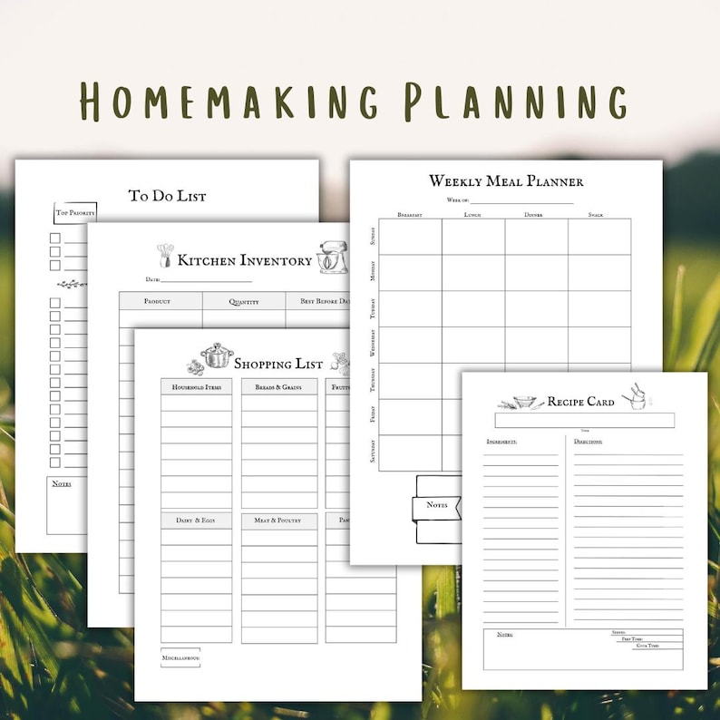 The Homemaker’s Planner *printable* - Etsy
