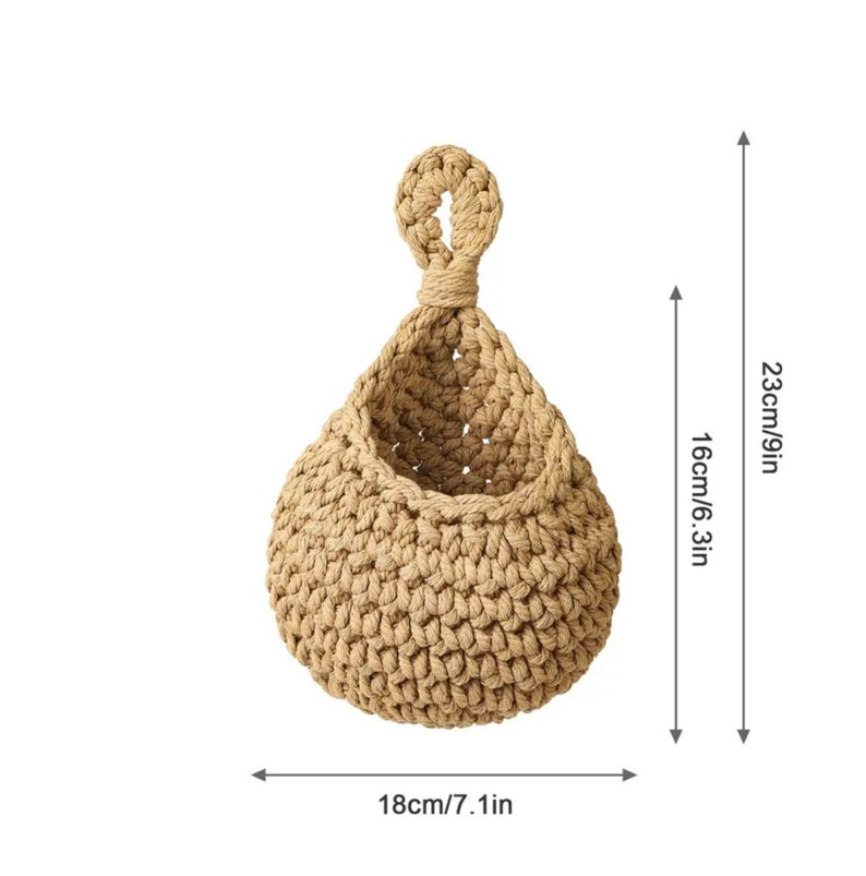 Handwoven Hanging Vegetable Fruit Basket S