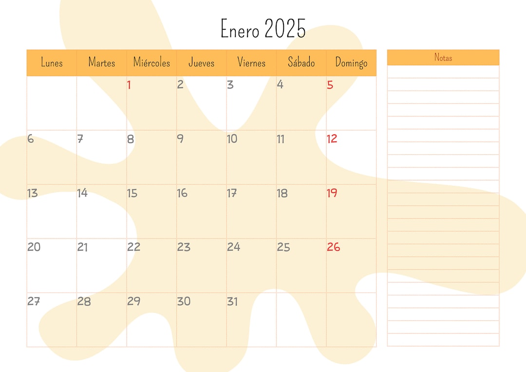 Printable 2025 Calendar A Size PDF File Link to Editable Template in ...
