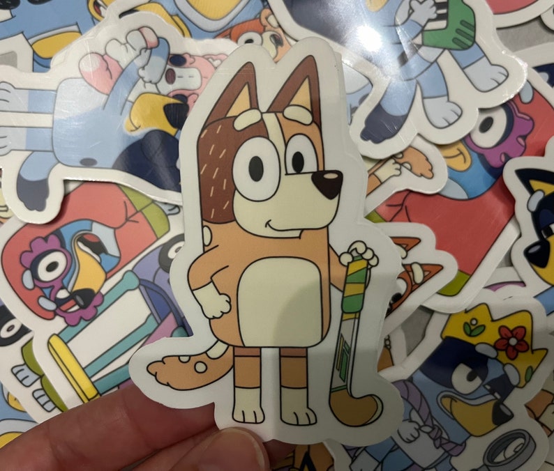 Bluey Sticker Mom With Hockey Stick Etsy
