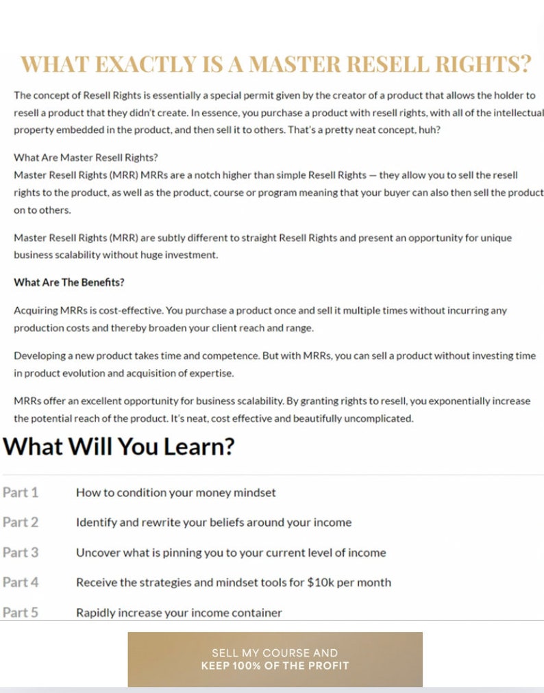 Resell Rights Included Unlocking 10K A Month + Bonus: Master Resell Rights - Regan Hillyer ...