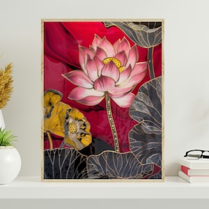 Lotus Flower AI Wall Art: Serene Elegance for Your Home