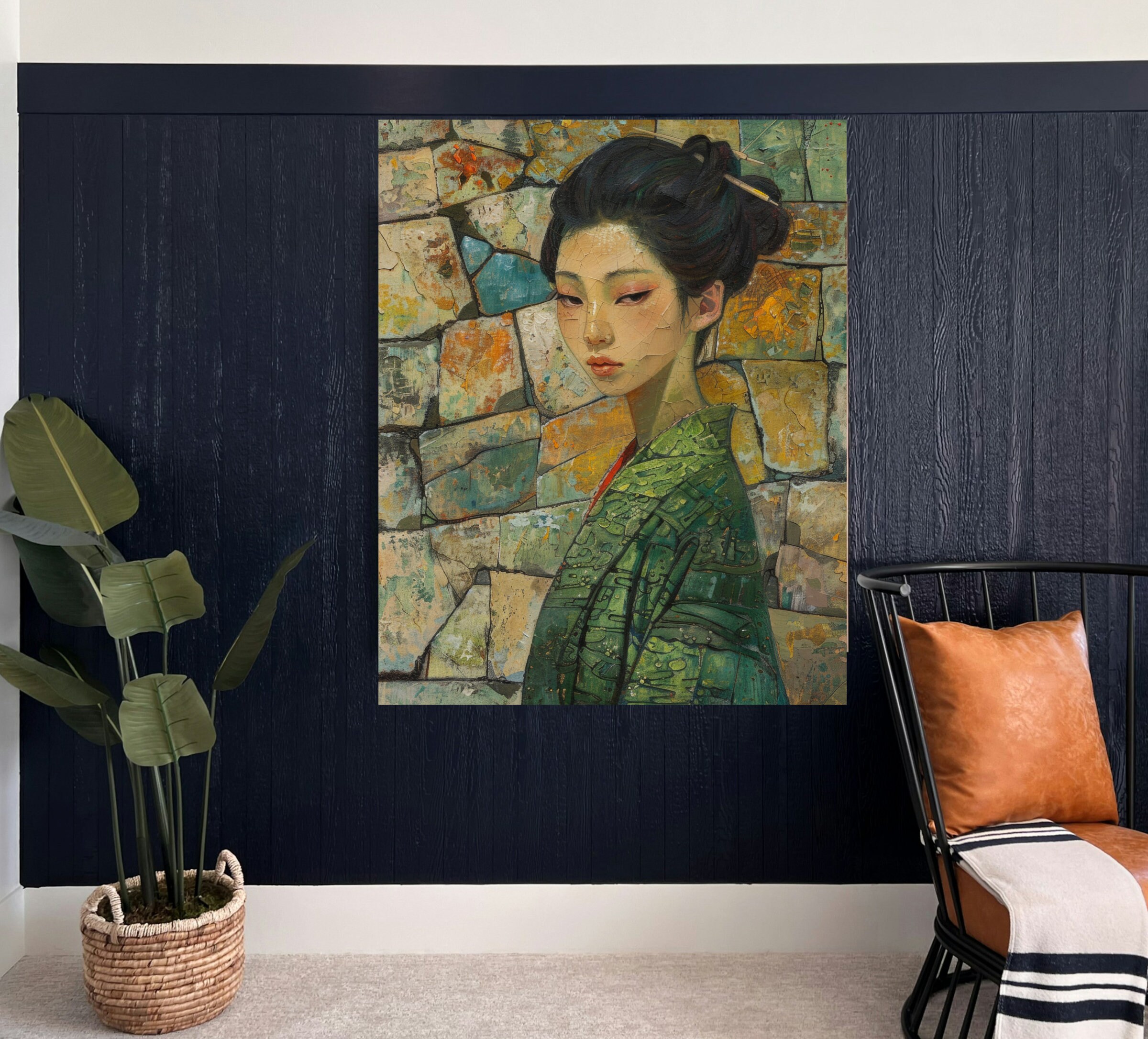 Elegant Japanese Girl Digital Art Print for Stunning Oriental Wall ...